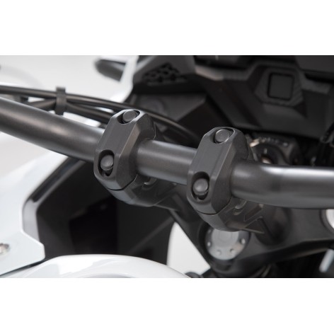 SW-Motech Bar riser for 28mm handlebar 20mmH Black  (KTM1190 / KTM 1390 / CRF 1000L / DE 800 V-STROM /CB500X)