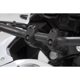 SW-Motech Bar riser for 28mm handlebar 20mmH Black  (KTM1190 / KTM 1390 / CRF 1000L / DE 800 V-STROM /CB500X)
