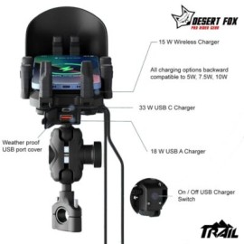 Desert Fox Trail Motorcycle Cell Phone Holder