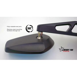 Desert Fox Pro Aluminium Folding Motorcycle Mirror Set : Universal