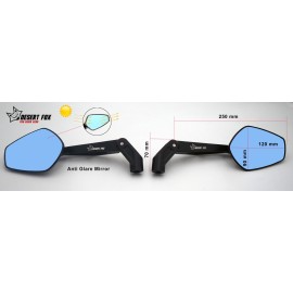 Desert Fox Pro Aluminium Folding Motorcycle Mirror Set : Universal