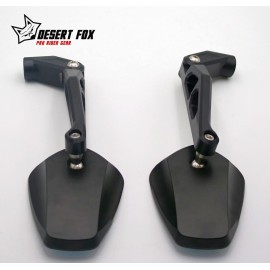 Desert Fox Pro Aluminium Folding Motorcycle Mirror Set : Universal