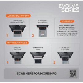 FORZA Elite EasyFit Evolve Series Watch Strap for Garmin