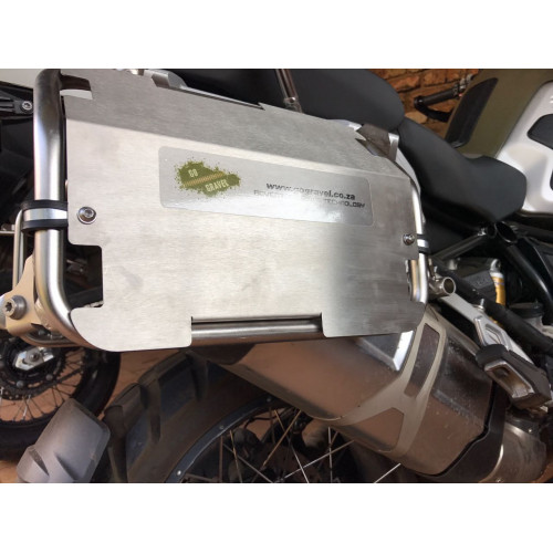 GoGravel Exhaust Heat Shield soft luggage protection for BMW R1200GS / R1250GS Adv LC & F850Gs Adv