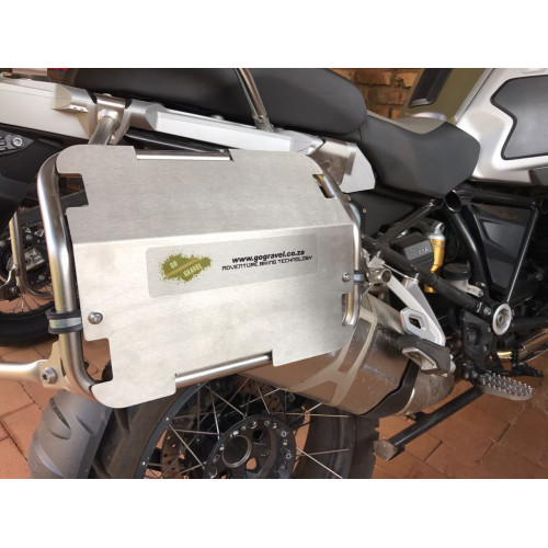 GoGravel Exhaust Heat Shield soft luggage protection for BMW R1200GS / R1250GS Adv LC & F850Gs Adv