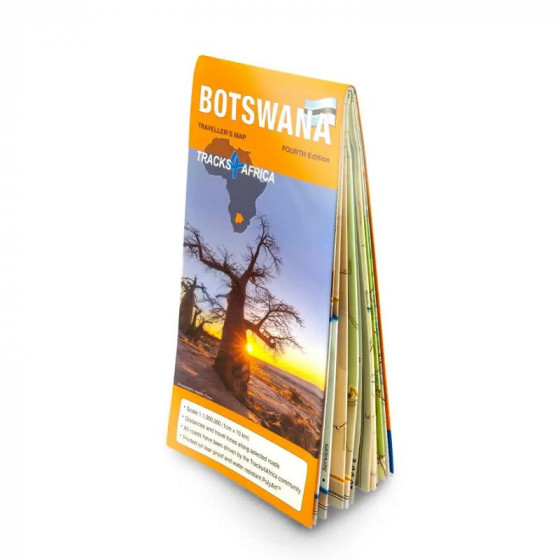 Tracks4Africa Traveller Paper Map of Botswana