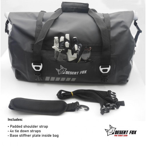 Motorcycle Adventure Dry Bag & Cargo Net Desert Fox Storm 380